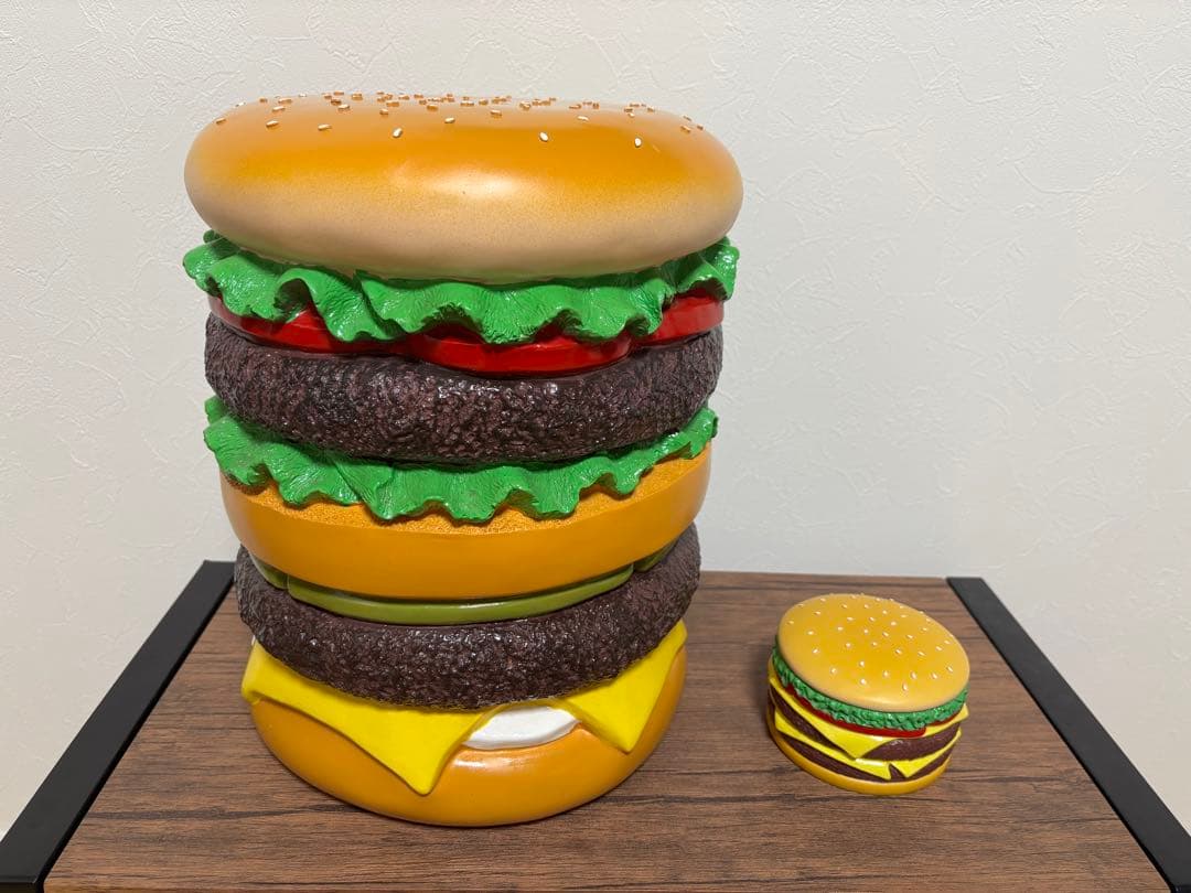 ハンバーガー　スツール　小物入れ　イースね　チェア　2点セット　アメリカン雑貨