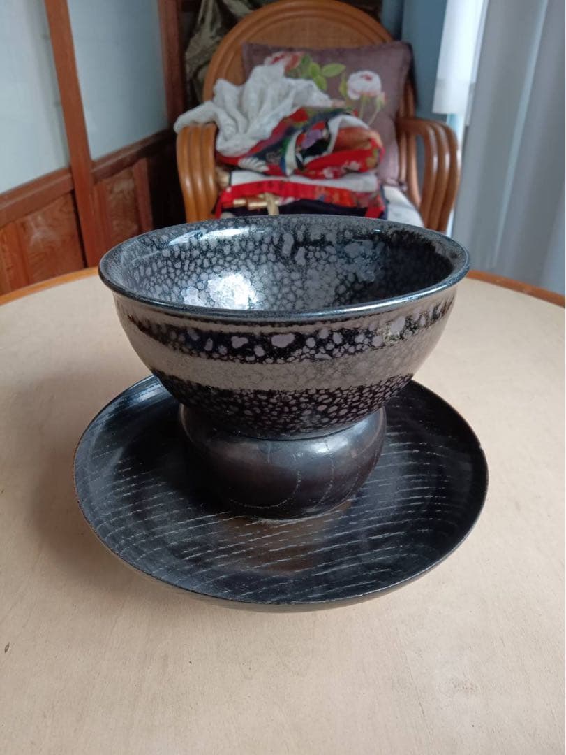 油滴天目台(木製)茶碗　値下げしました‼︎