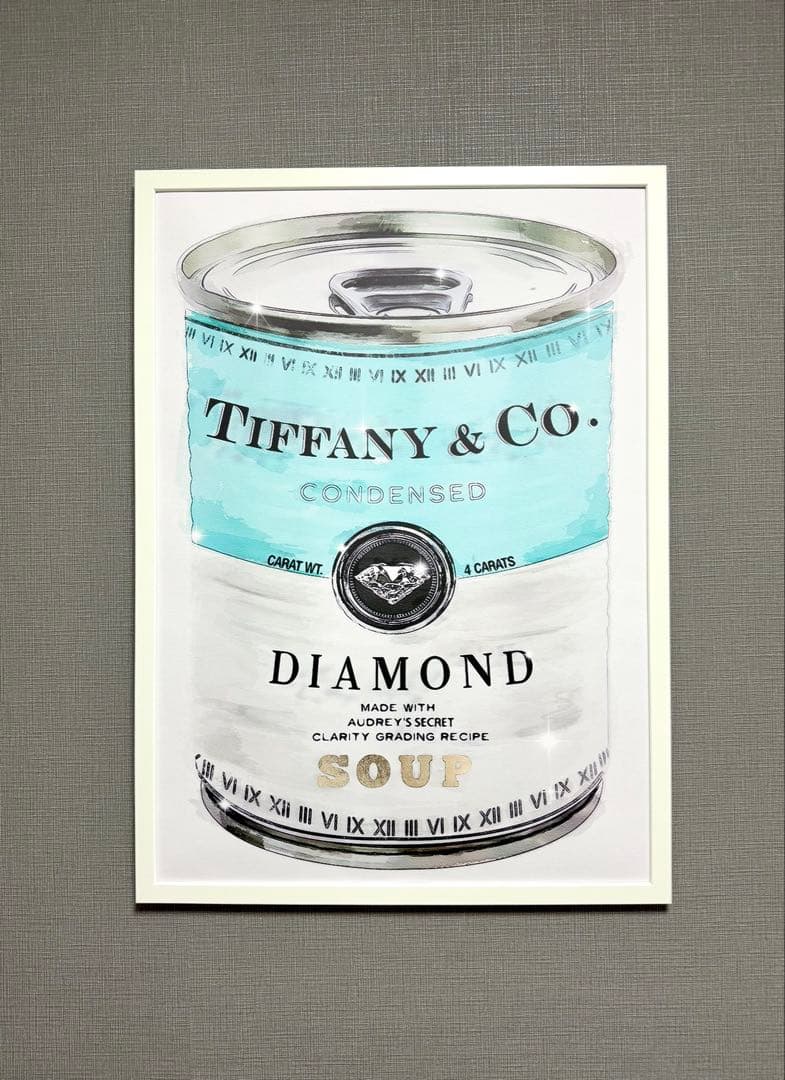 No.255フレーム付きキャンバスアート　ブランドアートポスター　Tiffany