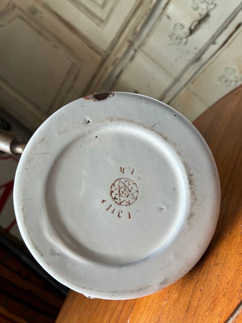 フランス　アンティーク　ホーロー　ポット　ショコラティエール　エトワール社　レア