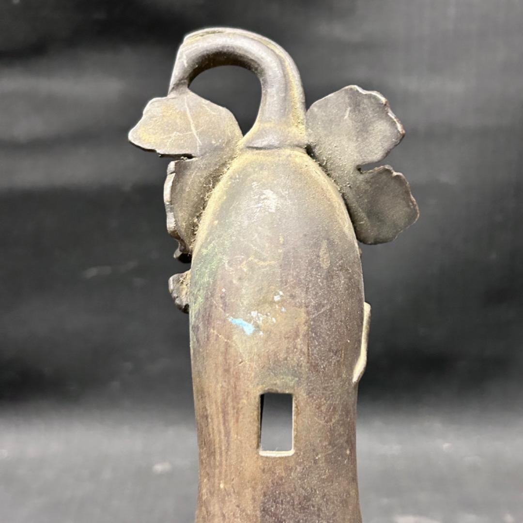 ▽Eb左1112 茶道具 古銅　銅器　掛花入  瓢箪