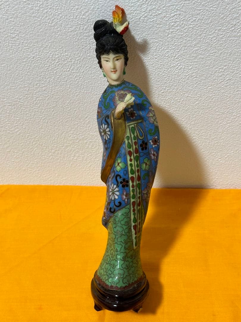 景泰藍 七宝焼美人 中国骨董