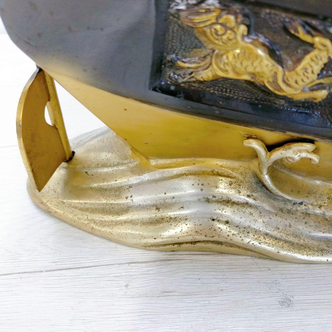 銅製 大型 宝船 寶舟 七福神 置物 オブジェ