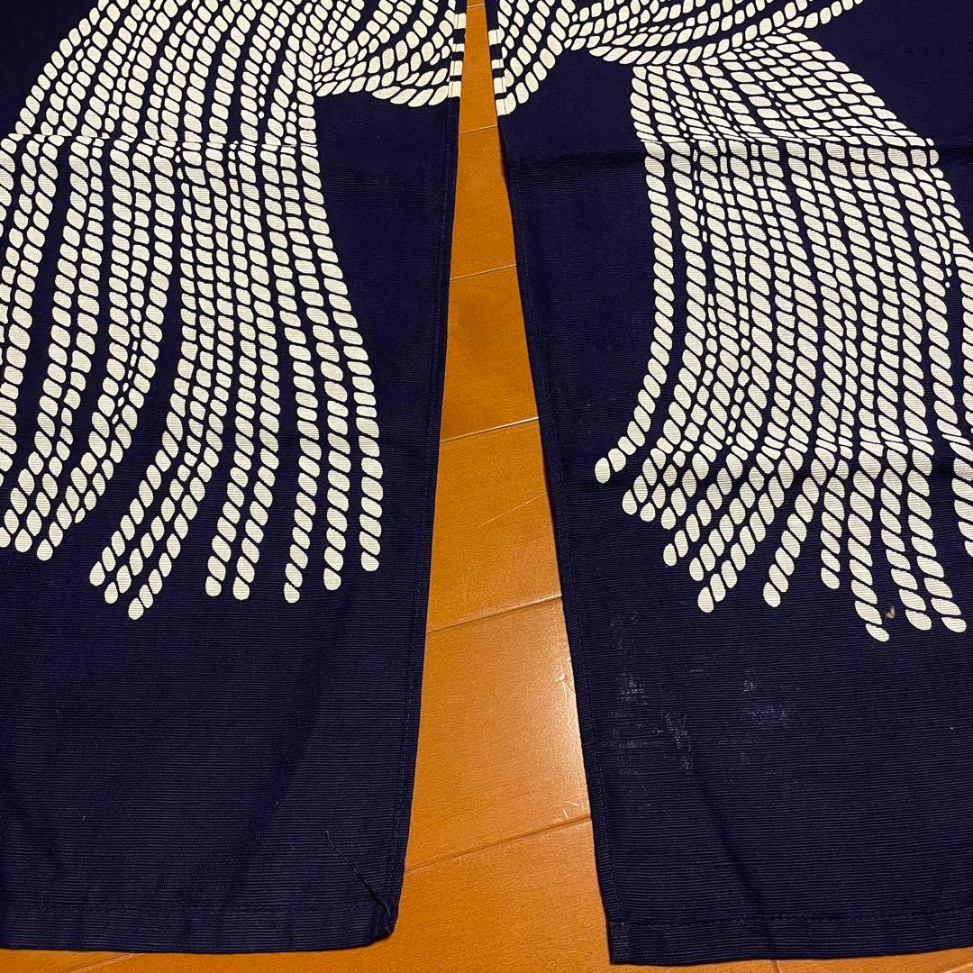 レア 芹沢銈介模様 暖簾 のれん 縄のれん文 縦84㎝×横84cm 江戸染
