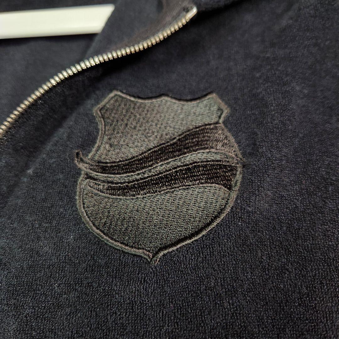 ムータマリン セットアップ ジャケット ダブルジップ ロゴ 刺繍 ベロア生地 M