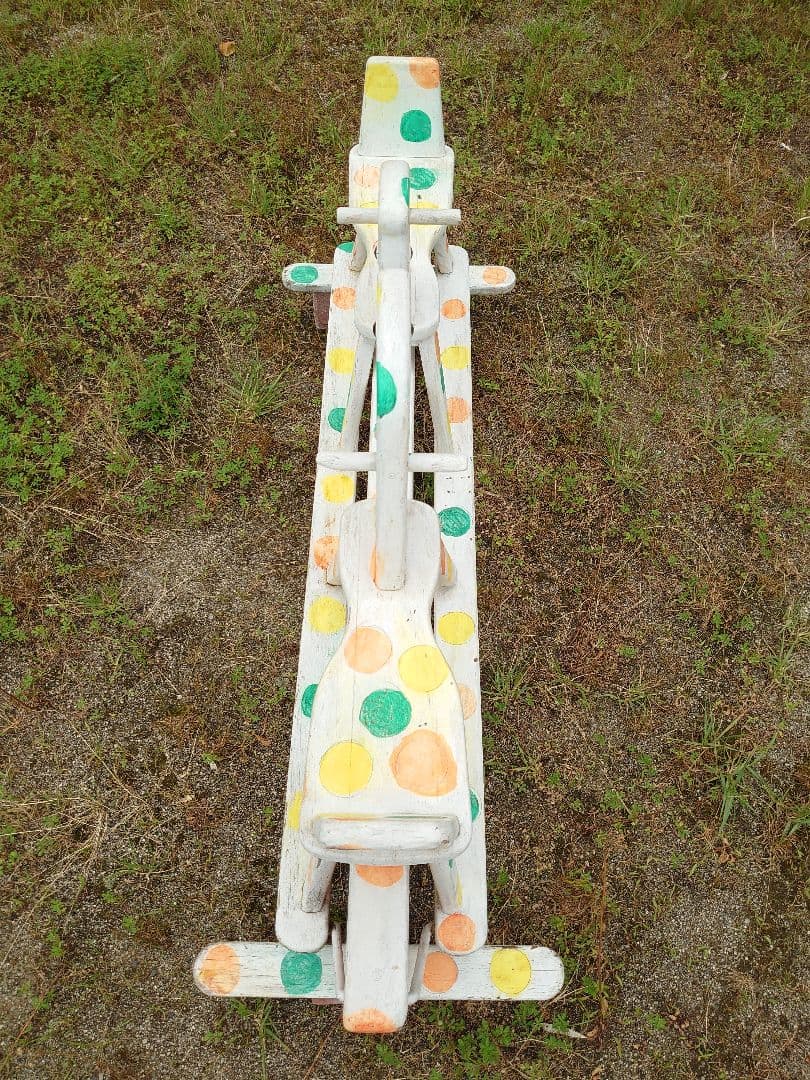 シーソー　木馬　水玉　オブジェ　アンティーク家具