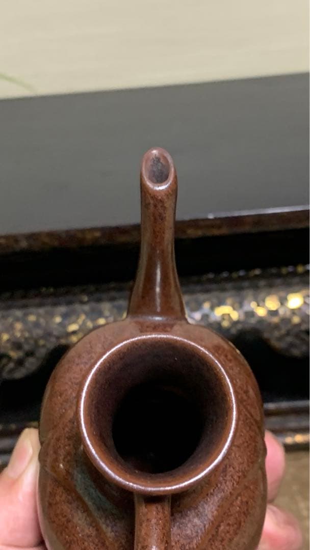 乌金釉 水差し 徳利 茶道具　燗瓶？　酒器？