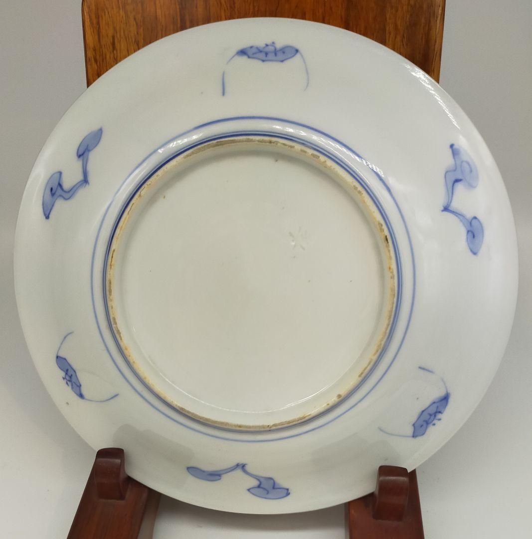 古伊万里　染付　5皿セット　珍しい絵柄です　骨董　アンティーク