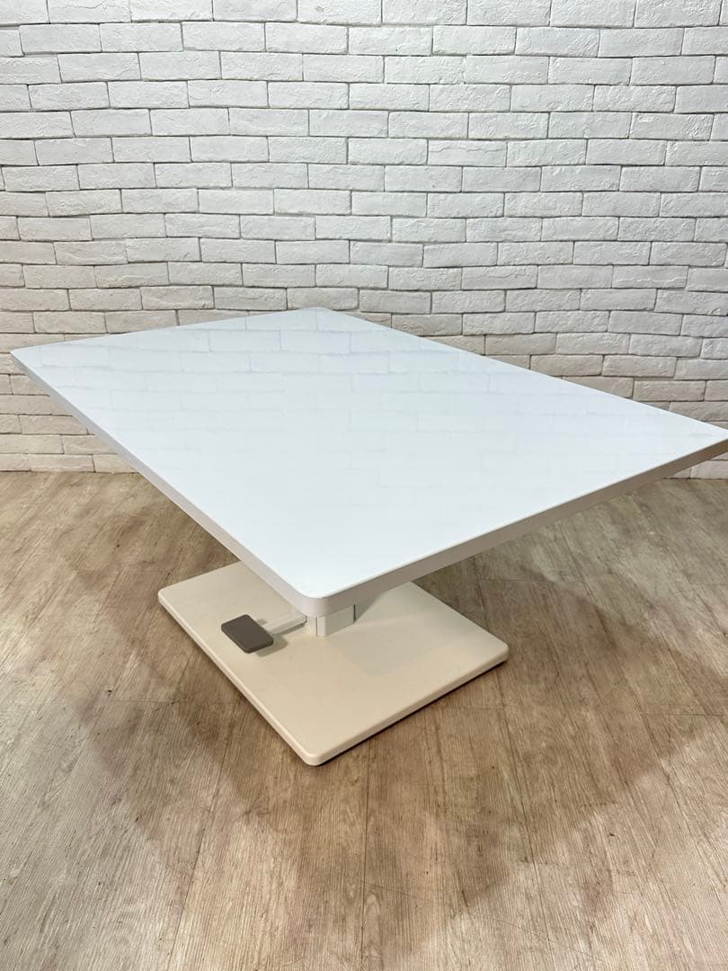 ①【東京都内23区配送無料】昇降テーブル　ダイニング　センター　リビング　食卓