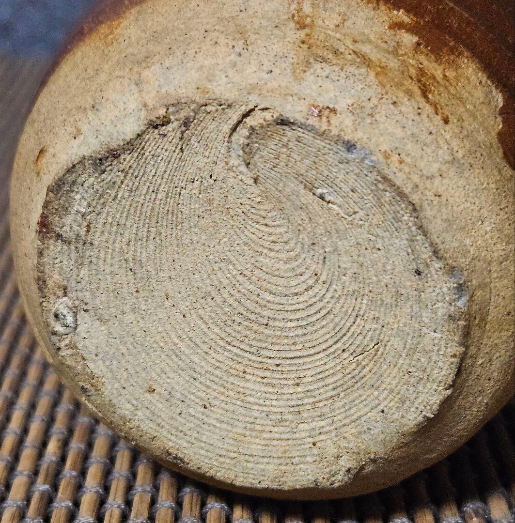 江戸時代末期～明治時代　古瀬戸　飴釉　茶入れ　花入れ　小壺　茶道具　茶器　茶の湯