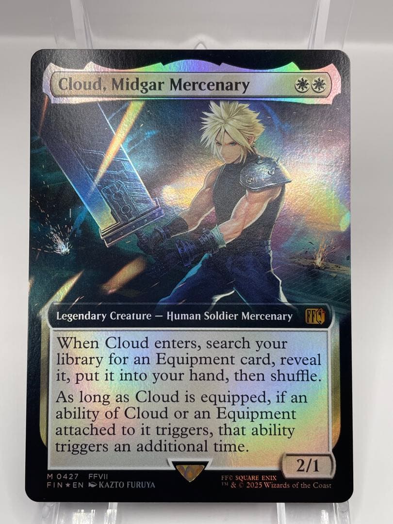 バンドル限定 mtg ミッドガルの傭兵、クラウド 英語 拡張FOIL FF
