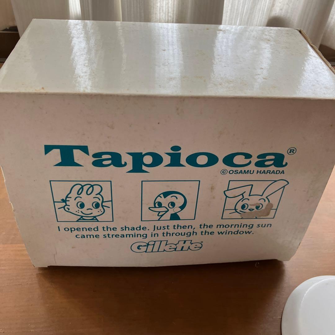 希少、オサム　タピオカシリーズ✖️ジレットコラボ　ノベルティ洗面用品　陶器製