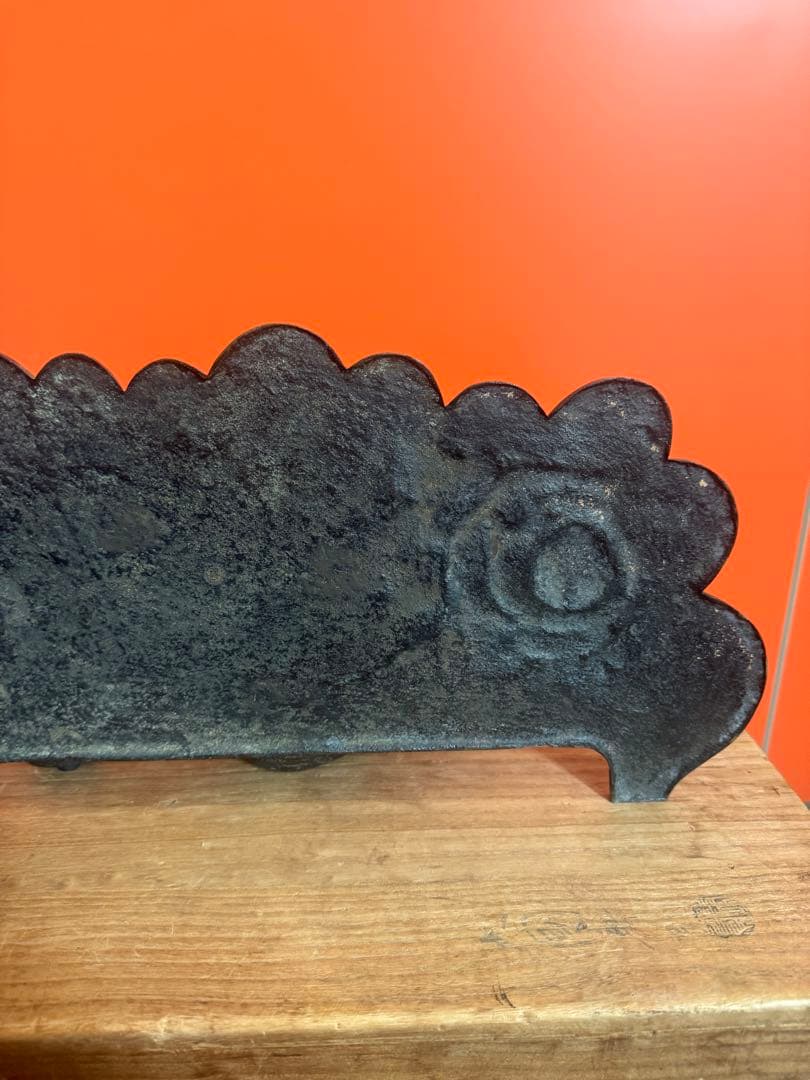 1737 名人　大国寿郎作　牡丹獅子置物　銅製　時代物