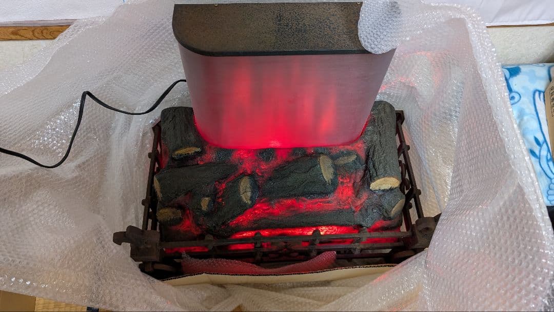 英国 RADIATION SUNHOUSE社の 暖炉薪ストーブ 電気温風ヒーター