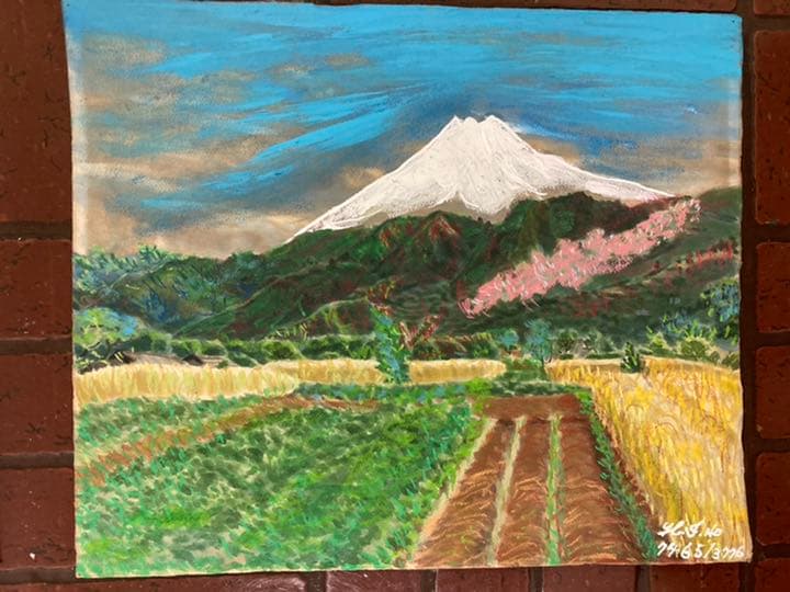 幻想絵画、空飛ぶ画家糸川裕志のアクリル画M8号