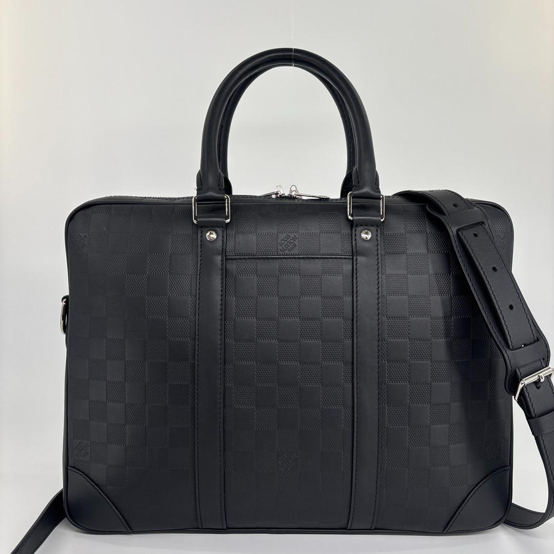 未使用 ルイヴィトン PDV ビジネスバッグ ダミエアンフィニ ブラック メンズ