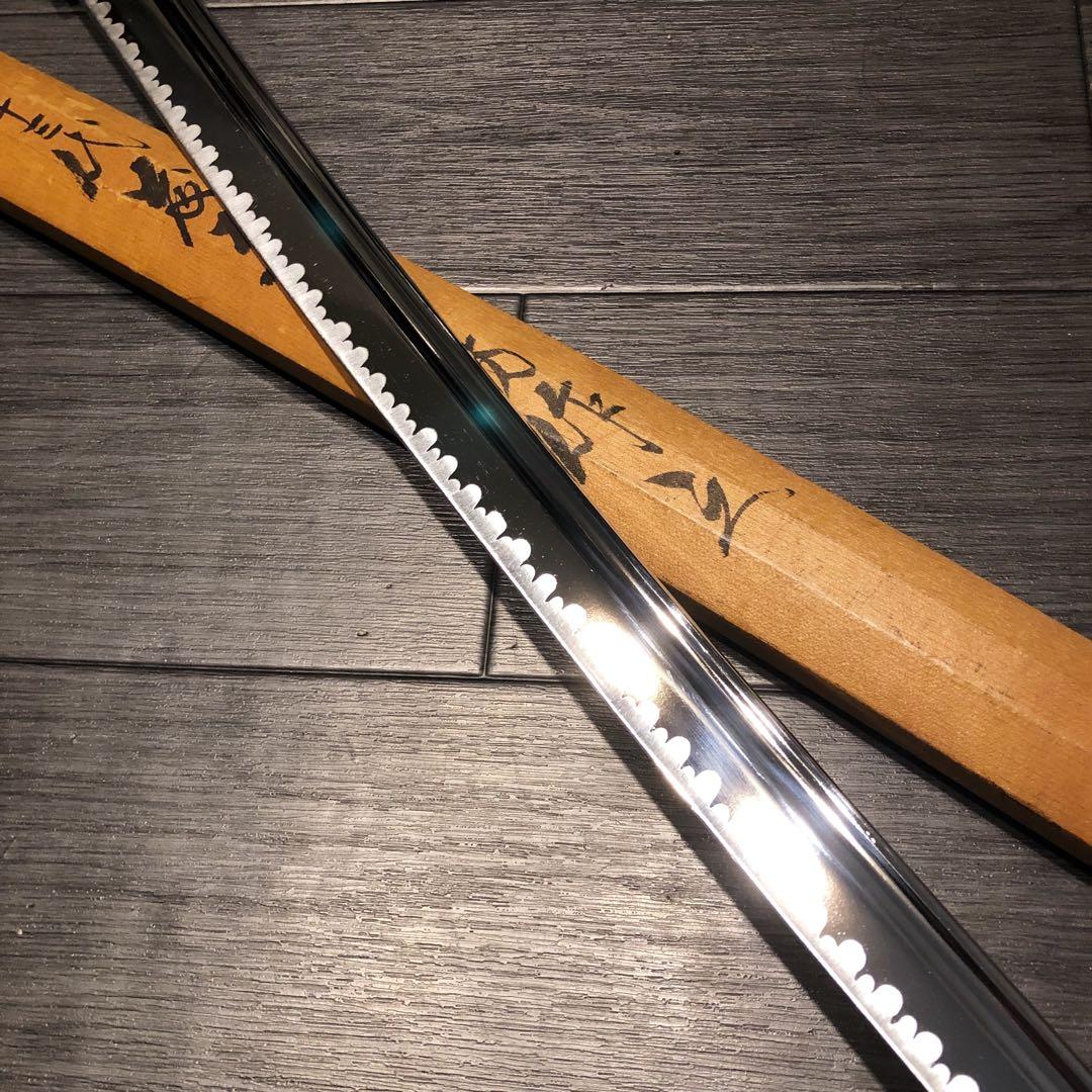 高級模造刀 白鞘 樋入り刀身　濃州関住二十三代藤原兼房作之 刃長二尺三寸五分有之