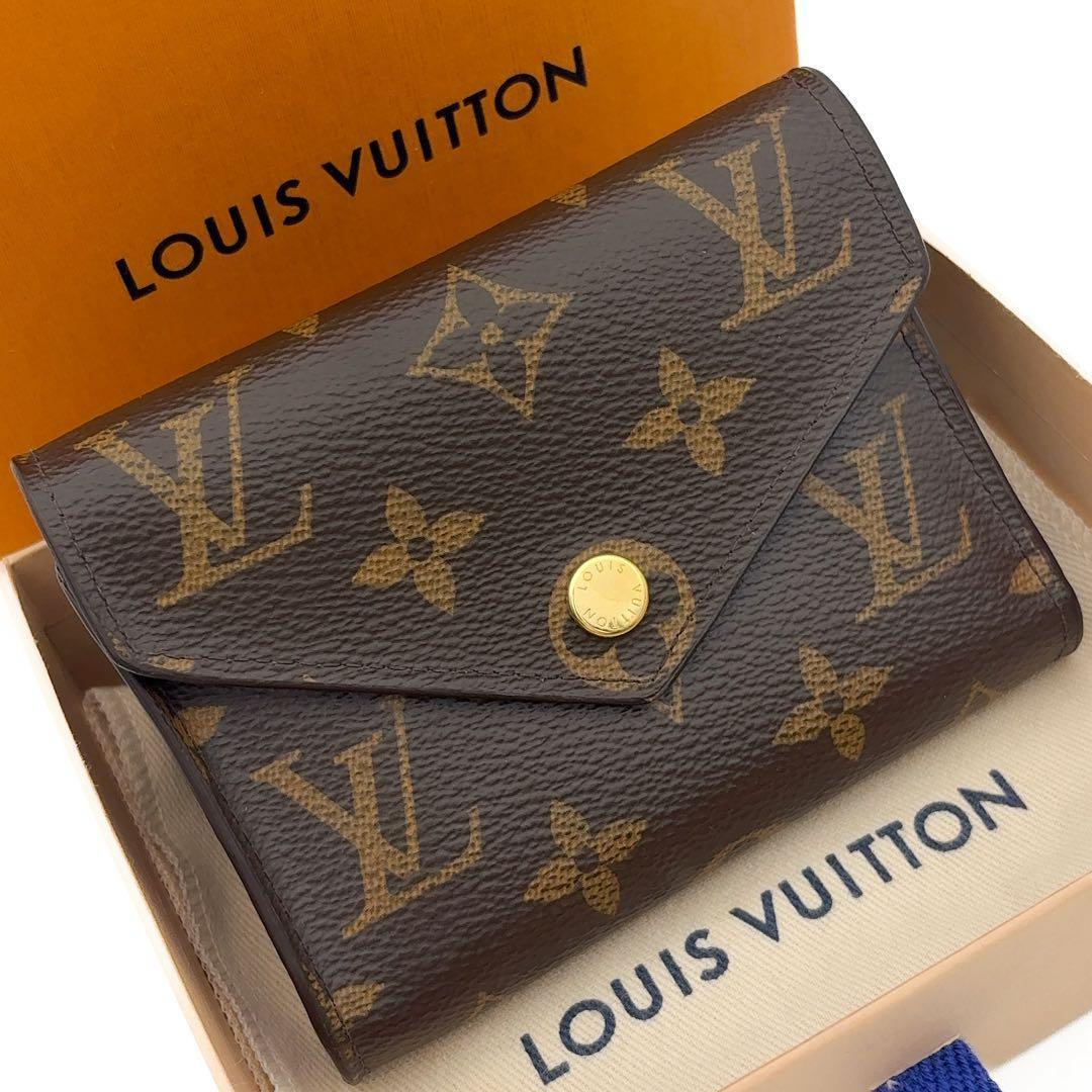 箱袋付き★ルイヴィトン モノグラム ヴィクトリーヌ フューシャ 三つ折り財布