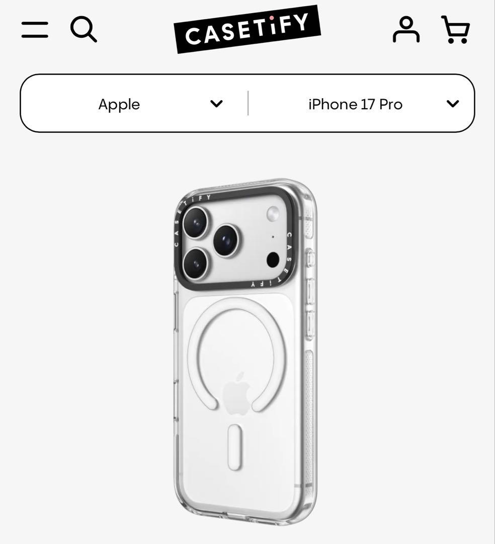 CASETiFY ケースティファイ　iPhone17pro クリアケース新品