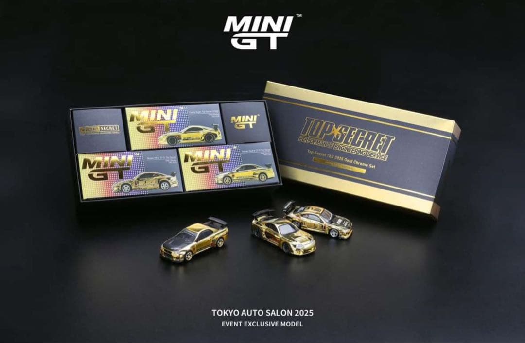 オートサロン2025限定 MINIGT TOPSECRETゴールド3台セット