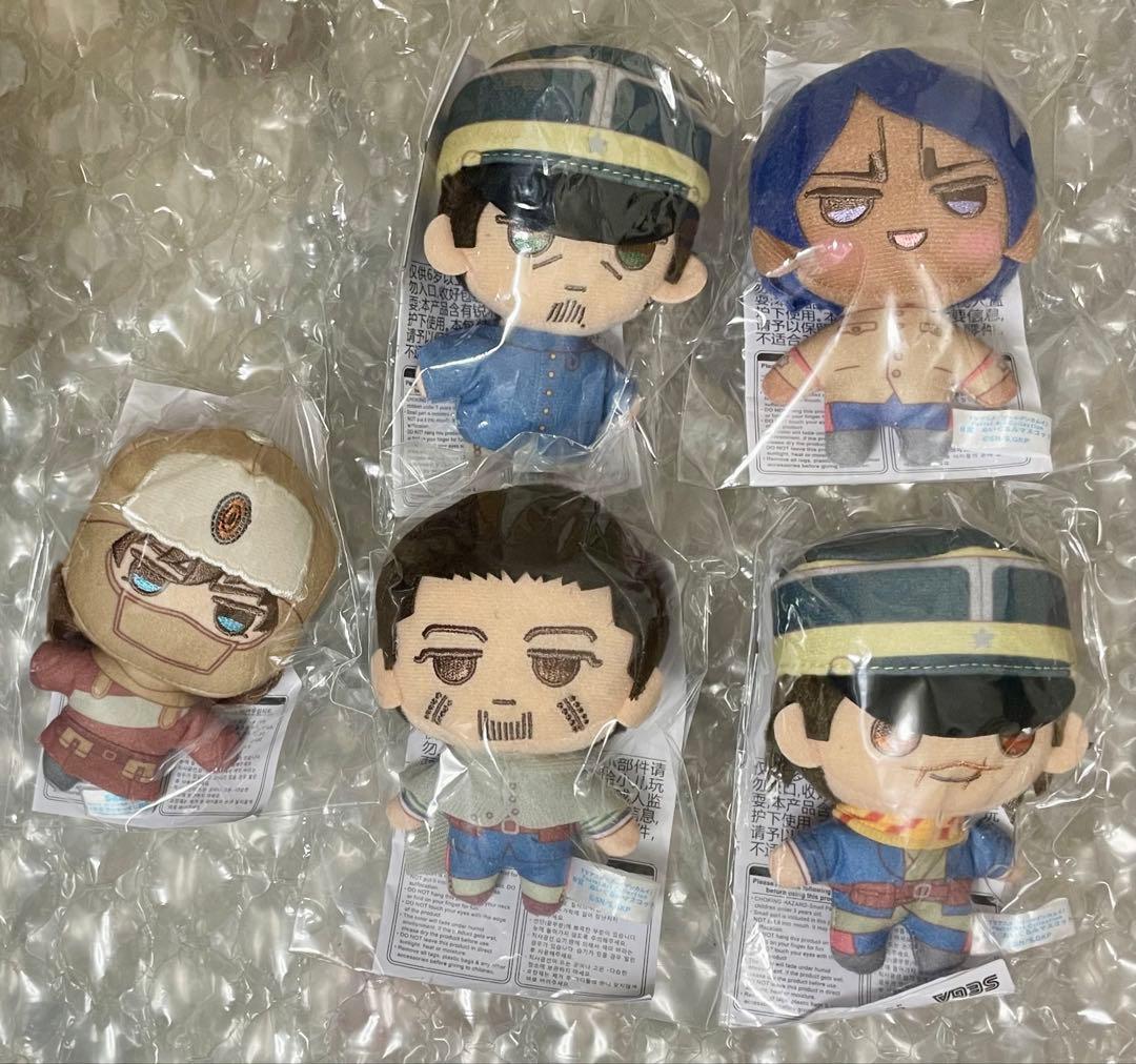 ゴールデンカムイ ぬいぐるみ ラッキーくじ 杉元 尾形 鯉登 月島 ヴァシリ