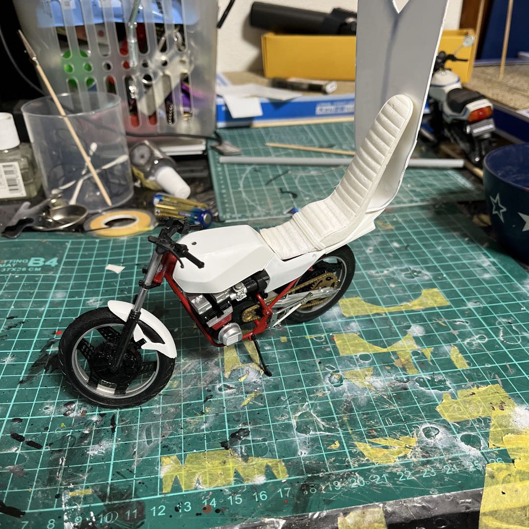 俺のマシン バイク プラモ 1/12 アオシマ CBX400F ジャンク