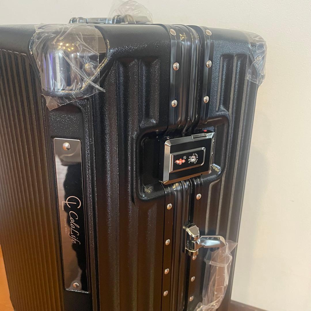 スーツケースアルミ フレーム キャリーケース 耐衝撃 ストッパー付き 大容量