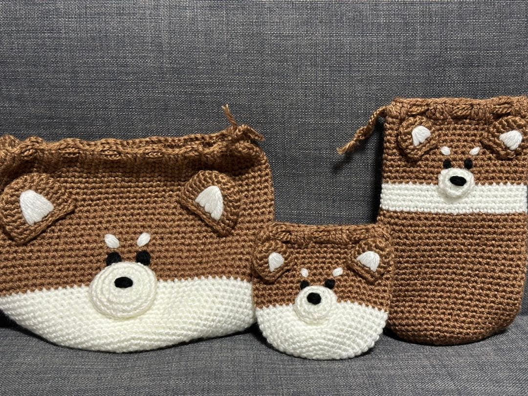 ハンドメイド　巾着袋　ペットボトルカバー