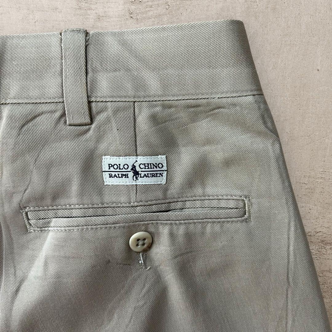 PolobyRalphLaurenANDREW90sポロチノライトベージュW36