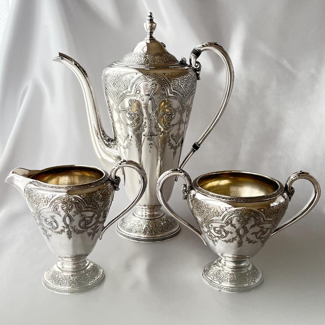 【Wilcox】 コーヒーセット 3点【シルバープレート】