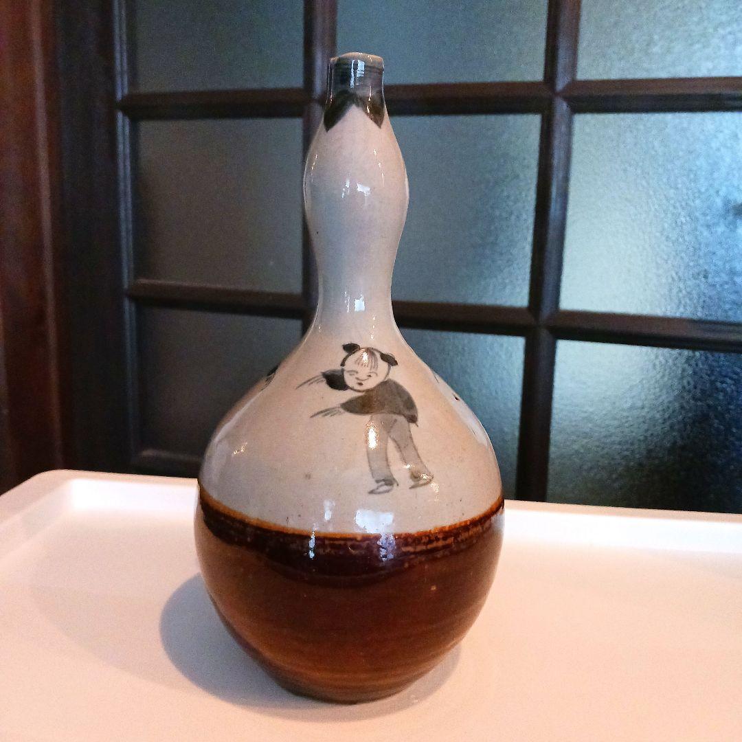 古伊万里　唐子掛分徳利