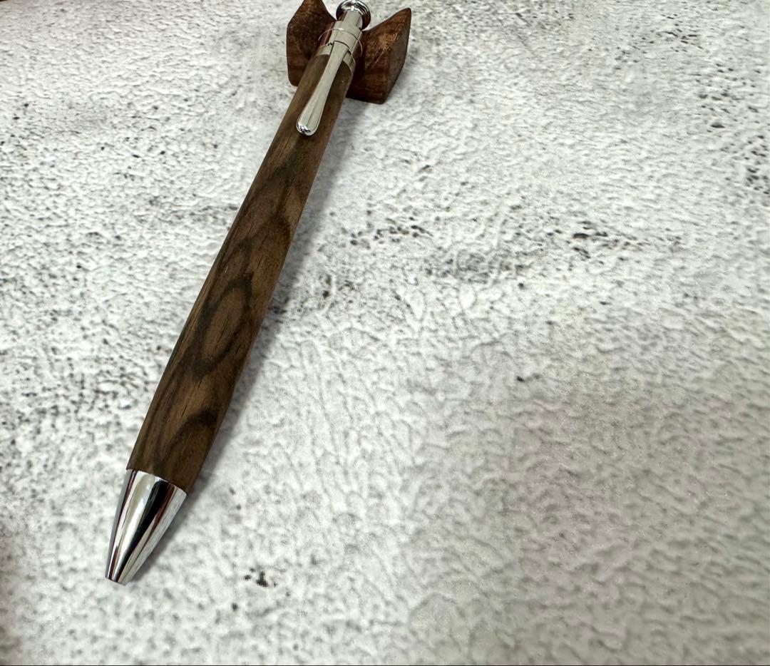 ☆ 工房楔 黒柿孔雀杢 ルーチェペン 真鍮タイプ新品 ☆
