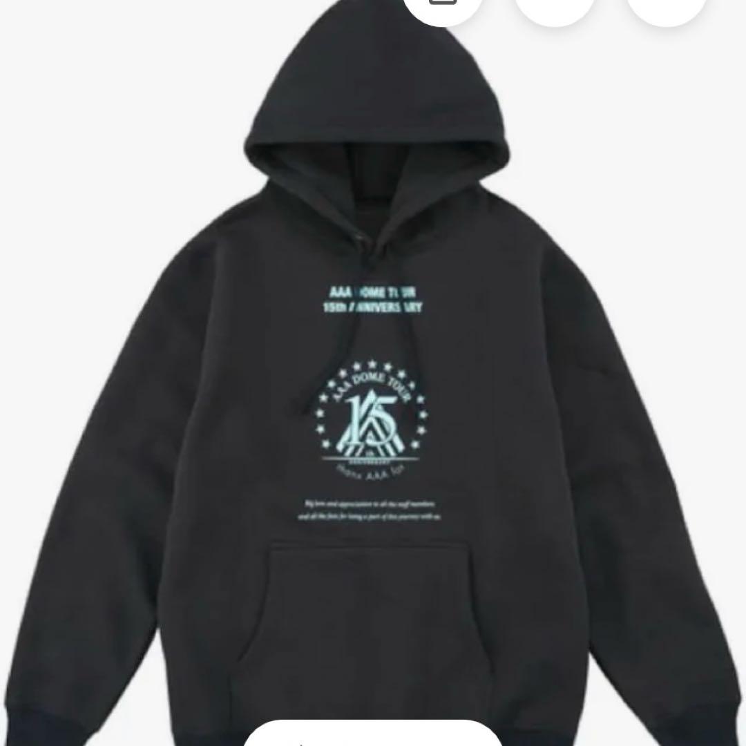 AAA 15th ライブグッズ　プルオーバーフーディパーカー L黒