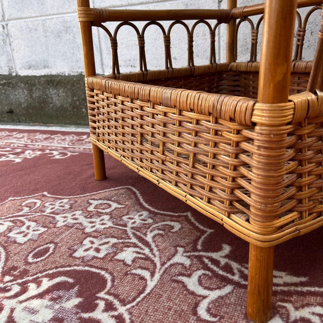 ナチュラル天然素材◾️籐ラタン製 ランドリーラック 脱衣籠 脱衣かご バスケット