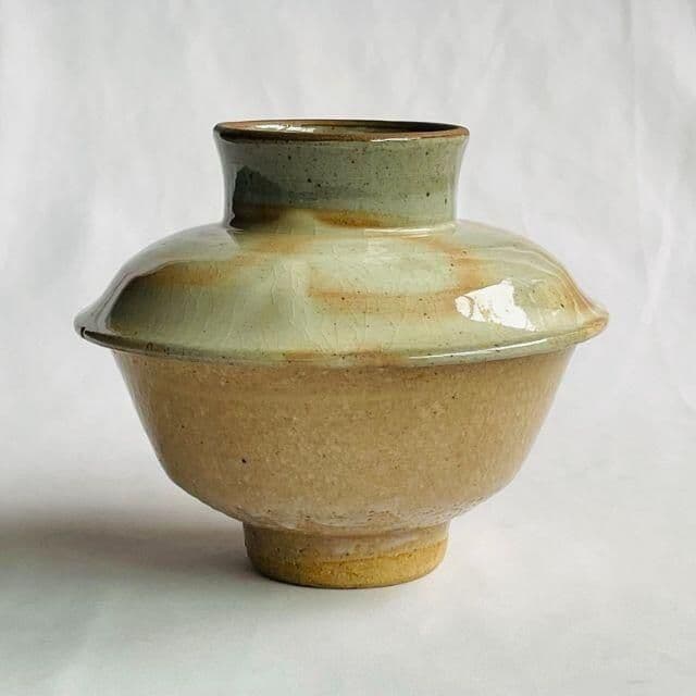 萩焼　井戸茶碗　高麗茶碗　蓋付き　茶道具　陶芸　作者不明　共箱なし