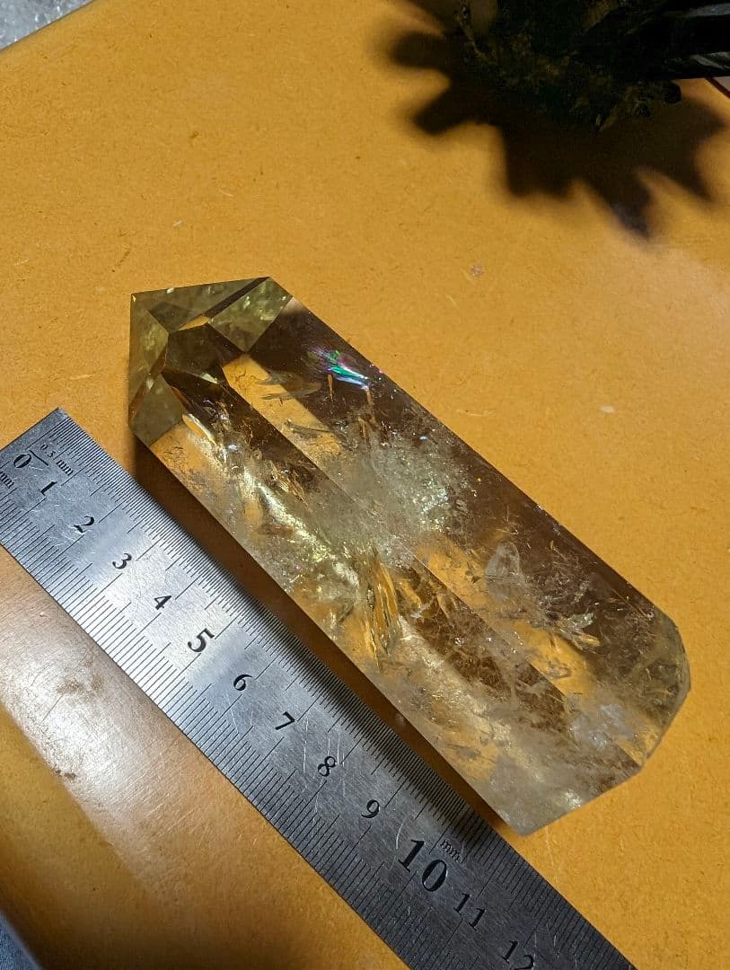 299g 虹　シトリン ポイント クラスター Point 柱 ポイントgi5