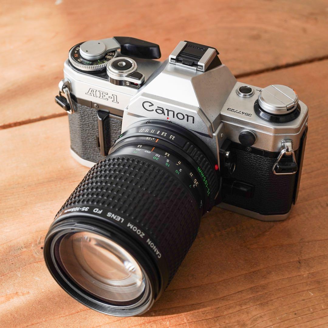 【撮影済み】Canon AE-1 フィルムカメラ 70-200mmレンズ付き
