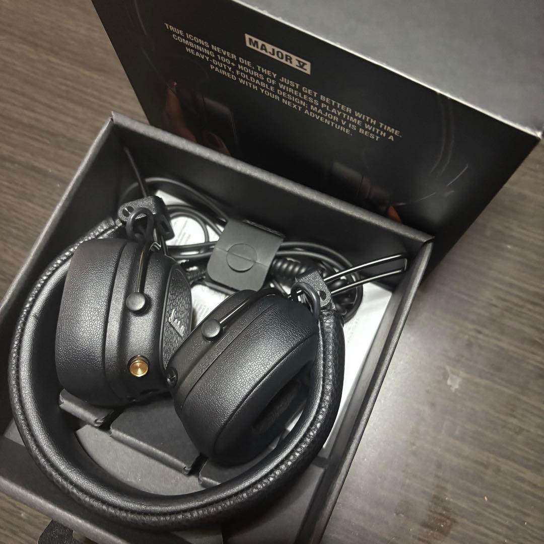 Marshall Major IVワイヤレスヘッドホンブラック箱付き人気モデル