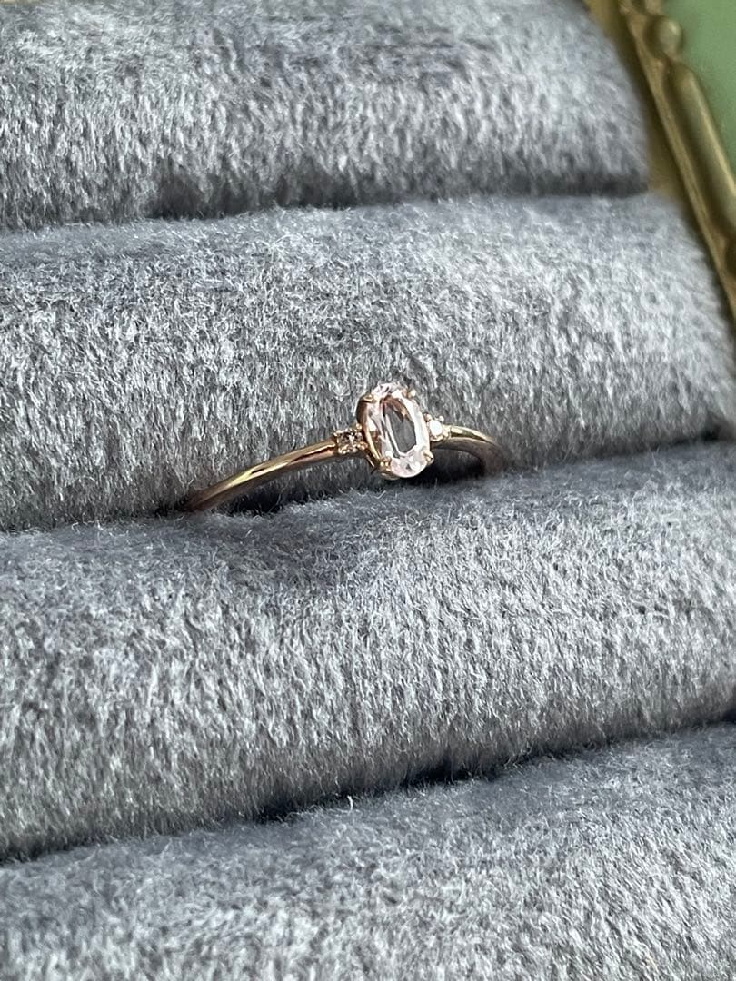 ナ*ノ様 モルガナイト リング 18金 ピンクゴールド