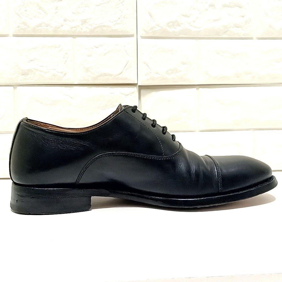 【美品】Berwick　バーウィック　内羽根　レザー　ストレートチップ　ブラック