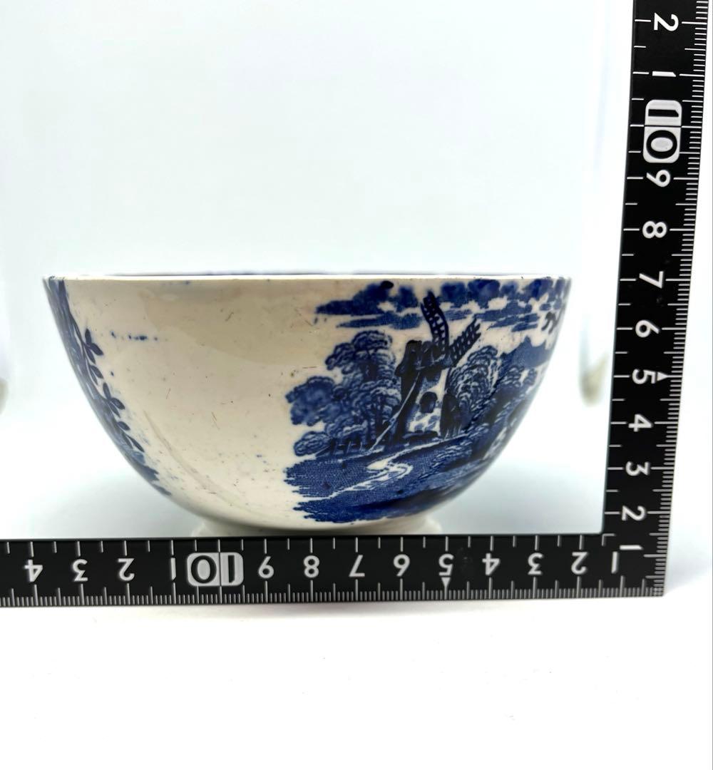 【オランダ銅版小鉢】染付人物風景文小鉢(デルフト）18世紀後半〜19世紀前半頃