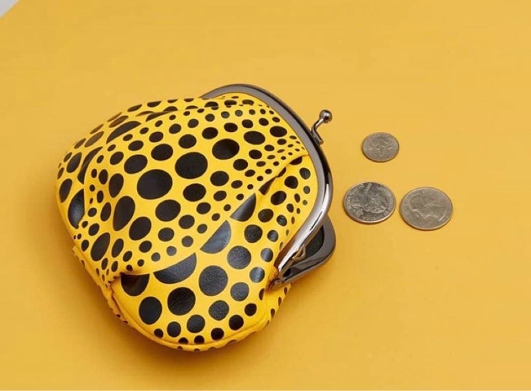 草間彌生：がま口 小 パンプキン イエロー　財布　長財布　kusama