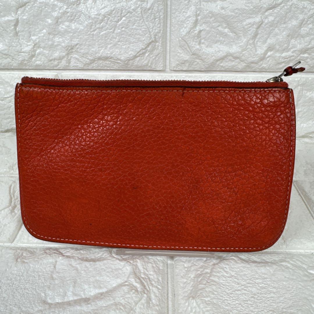 ゆう♤割引、様 HERMES ドゴン GM レッド レザー □Q刻印 エルメス