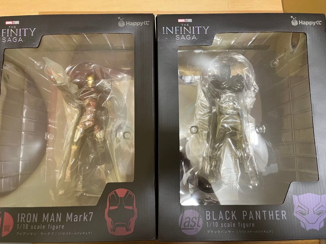 Happyくじ　MARVEL アイアンマン　ブラックパンサー