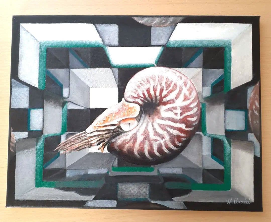 油絵　「オームガイ」サイズ:F6