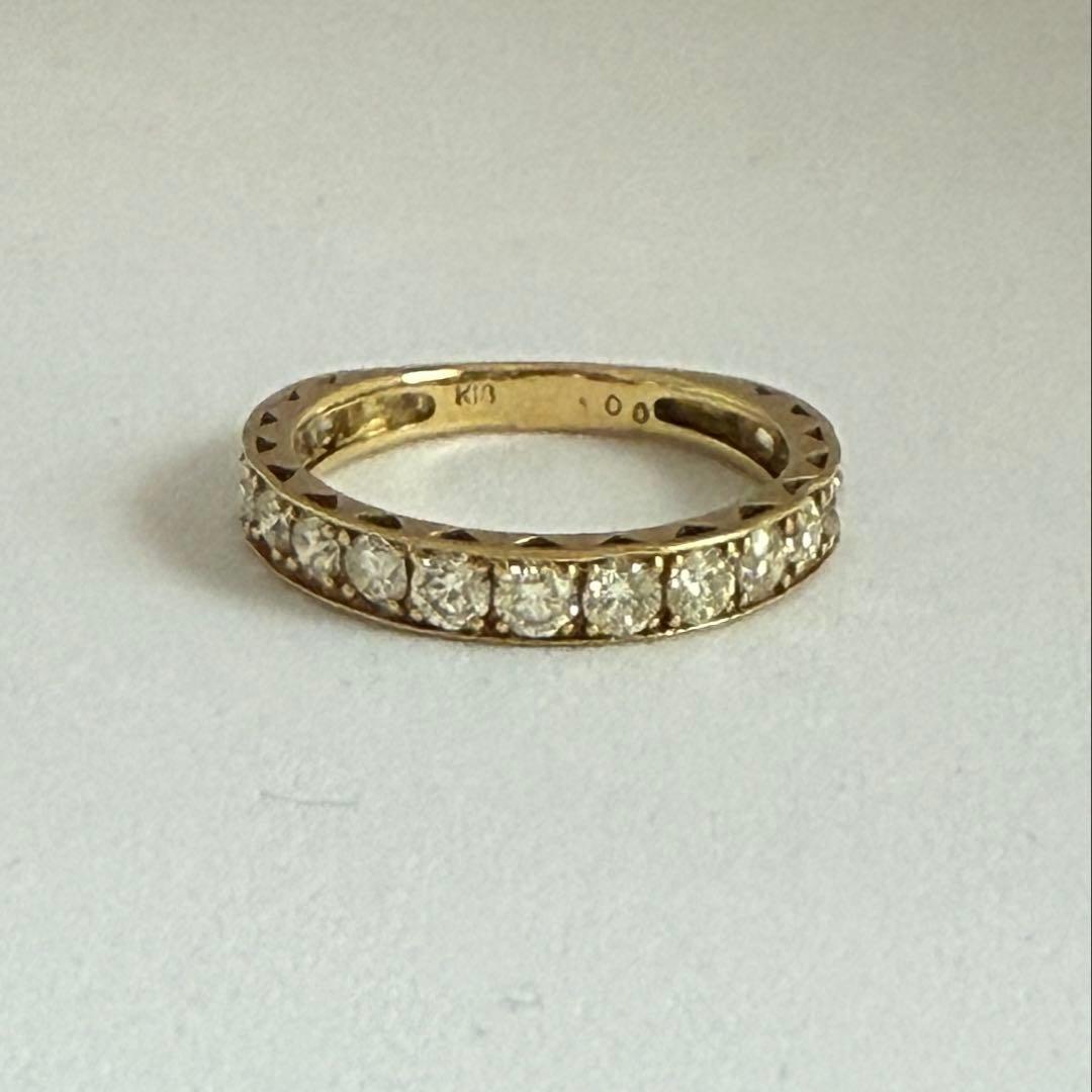 K18イエローゴールド ダイヤエタニティリング 1カラット