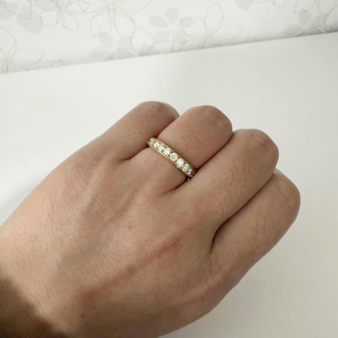 K18イエローゴールド ダイヤエタニティリング 1カラット