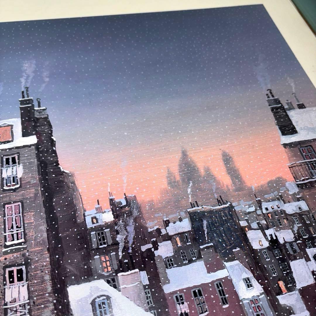 ミッシェル ドラクロワ 夕暮れのエッフェル塔 額入りポスター