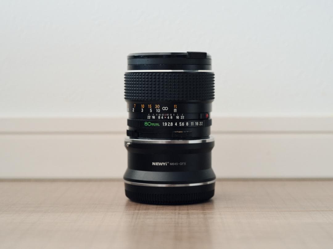 Mamiya645 Sekor 80mm f1.9 N&GFXマウントアダプター