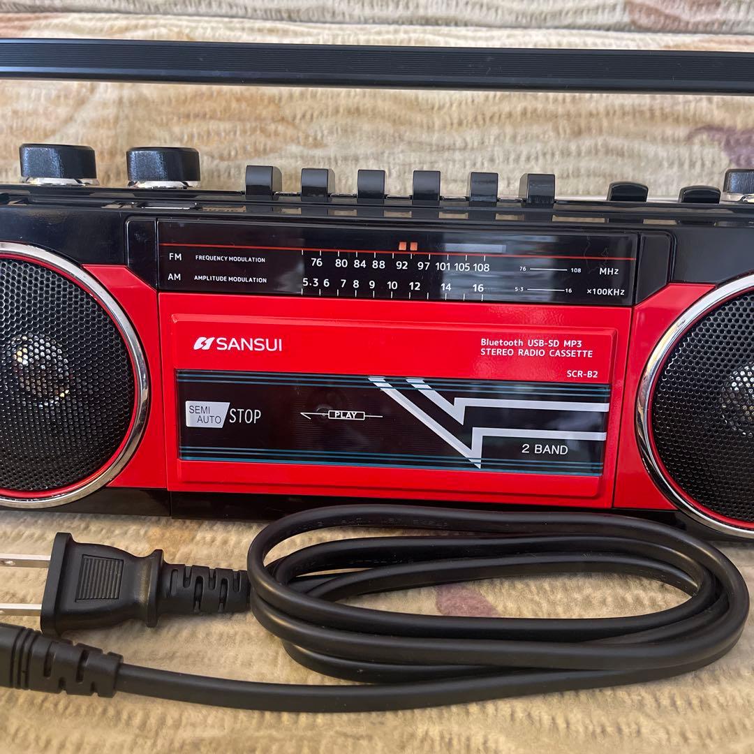SANSUI Bluetooth 搭載 カセットテープ プレイヤー SCR-B2
